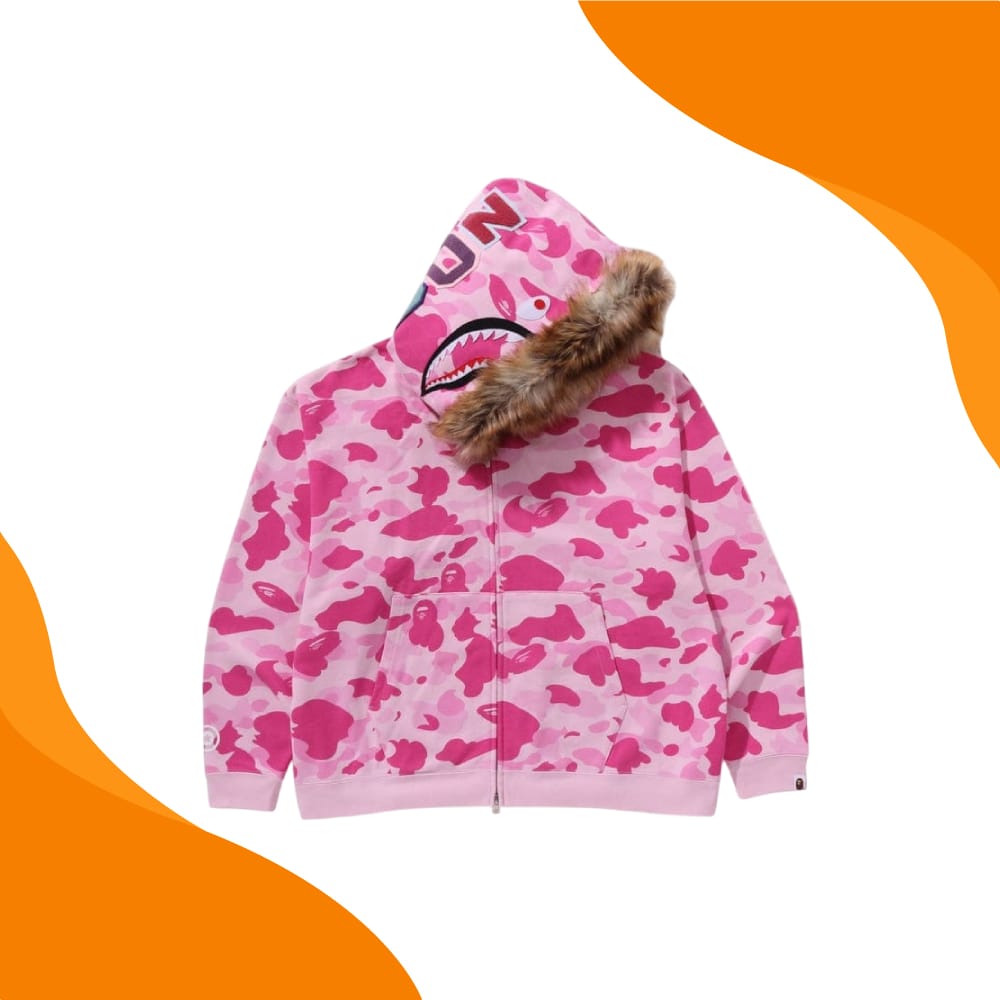 Bape Hoodie Pink