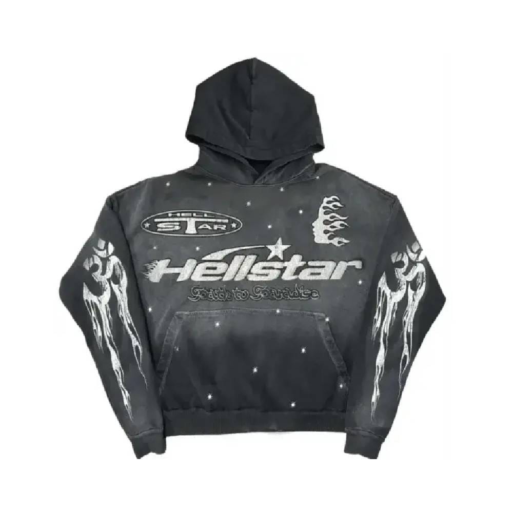 Hellstar Racer Hoodie Vintage Black