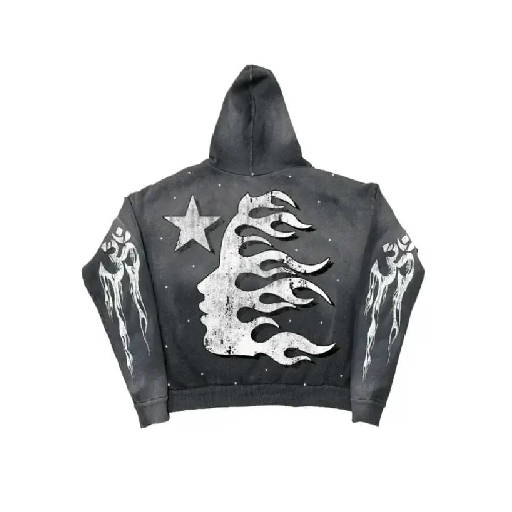 Hellstar Racer Hoodie Vintage Black