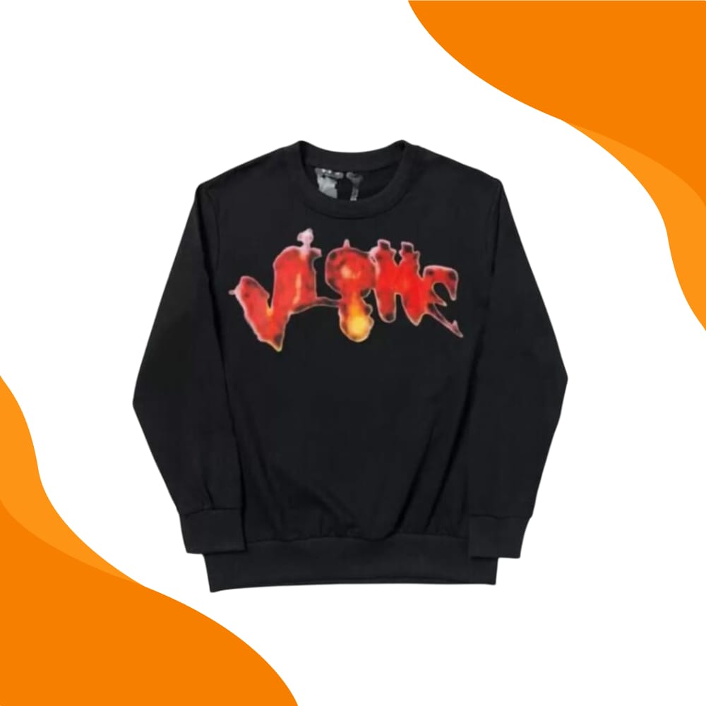 Black and Orange Vlone Sweatshirt
