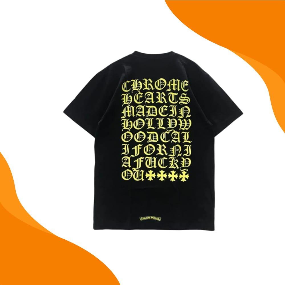 Black and Yellow Chrome Hearts Shirt