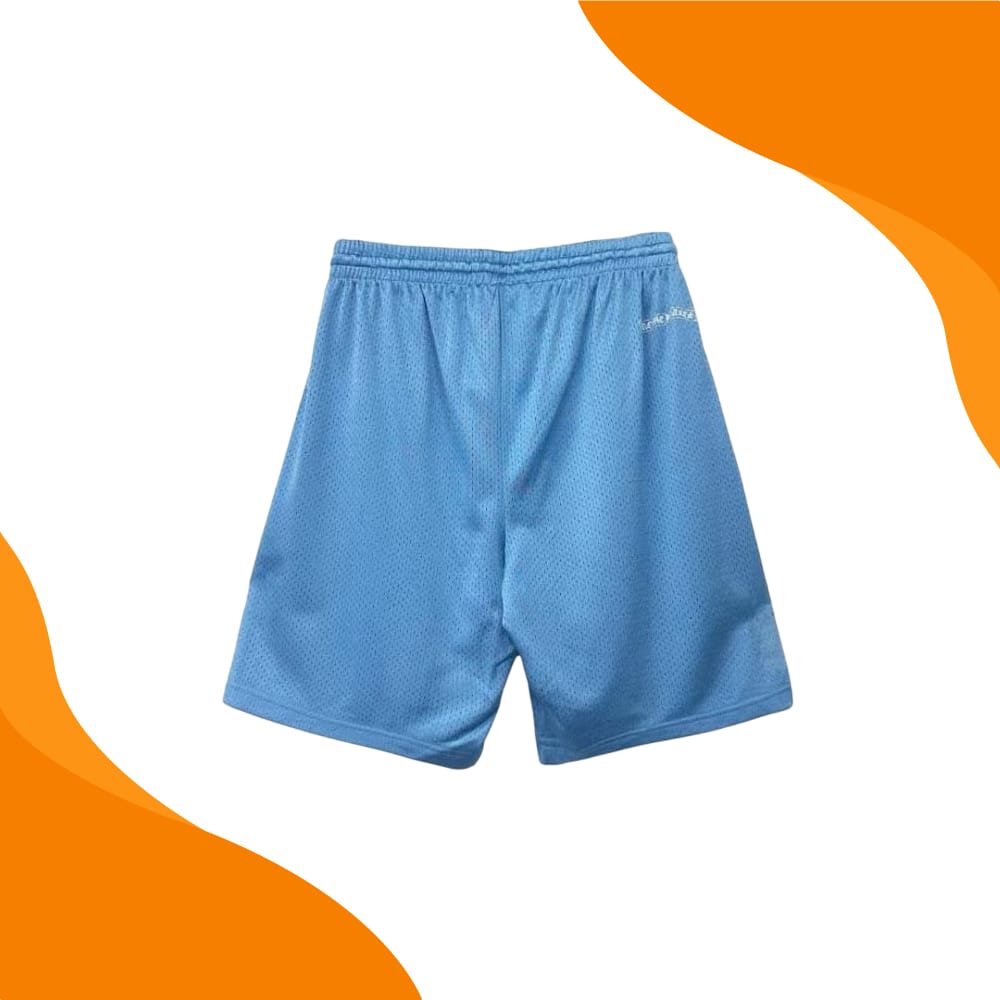 Blue Chrome Heart Shorts