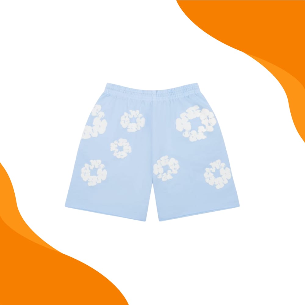 Blue Denim Tear Shorts