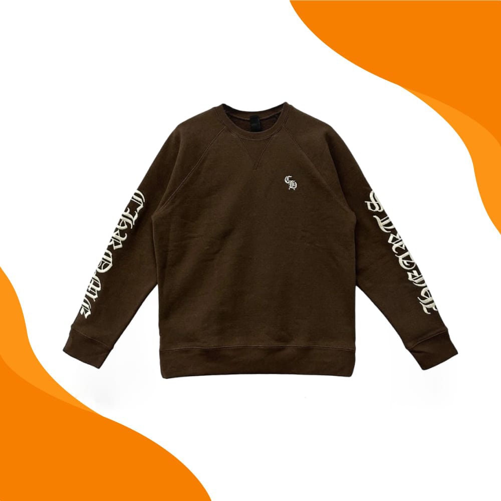 Chrome Hearts Embroidered Brown Sweatshirt