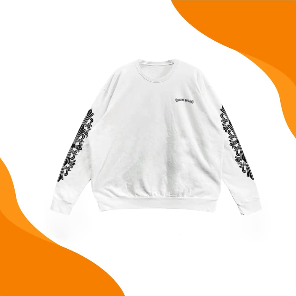 Chrome Hearts Pink Dagger Script Logo Sweatshirt