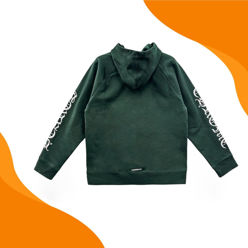 Chrome Hearts Embroidered Green CH Logo Hoodie