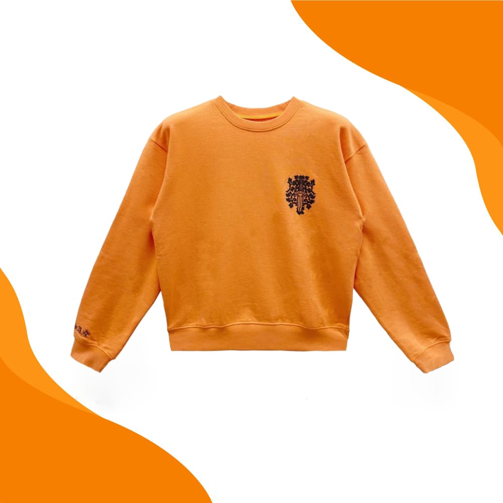 Chrome Hearts Dagger Orange Crewneck Sweatshirt