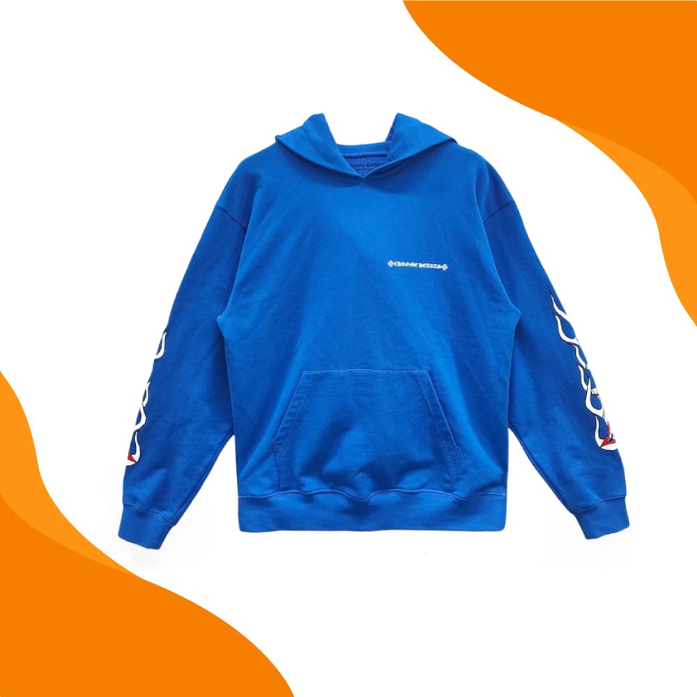 Chrome Hearts Matty Boy SPACE Logo Blue Hoodie