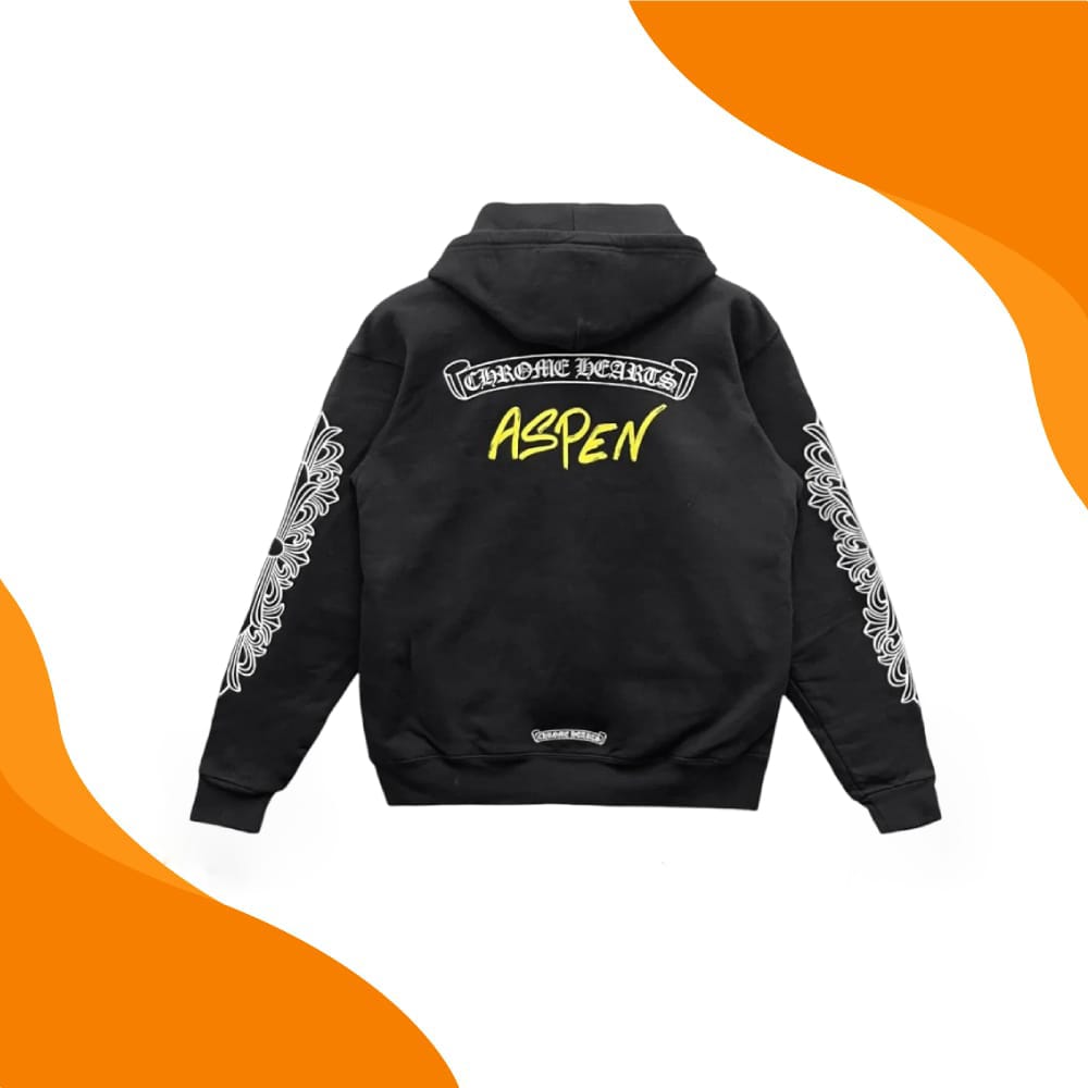 Chrome Hearts Aspen Floral Sleeve Zip Up Hoodie