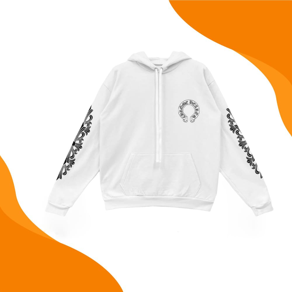 Chrome Hearts White Classic Horseshoe Hoodie