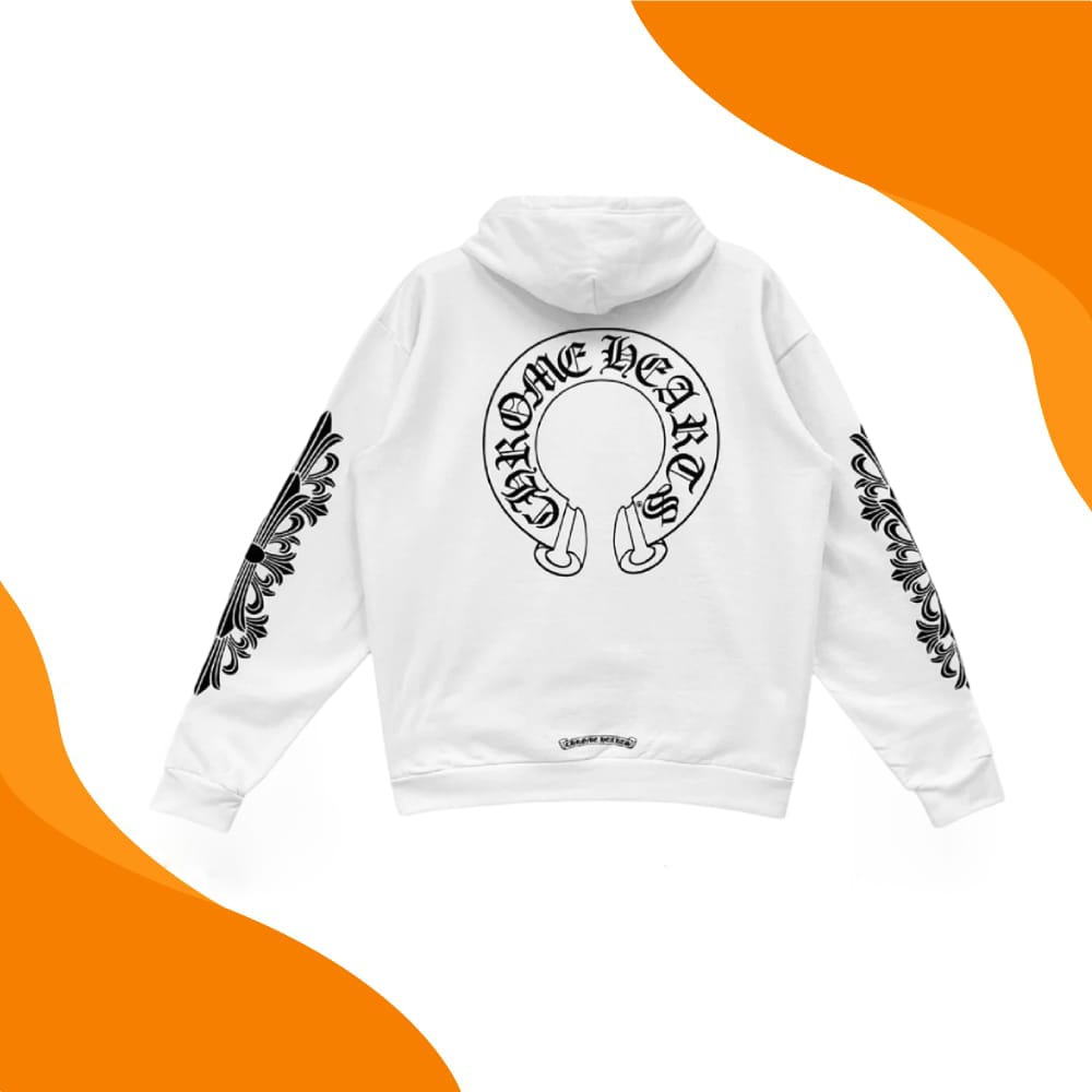 Chrome Hearts White Classic Horseshoe Hoodie
