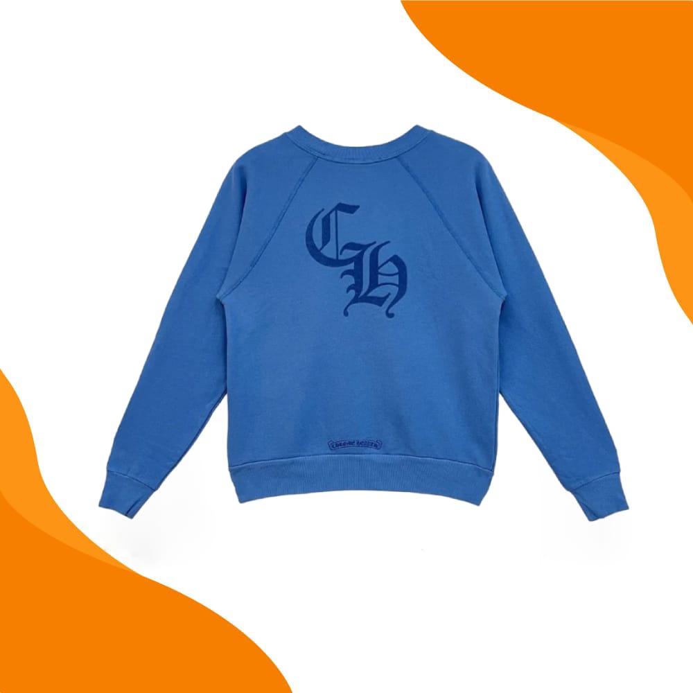 Chrome Hearts Triple Cross CH Blue Sweatershirt