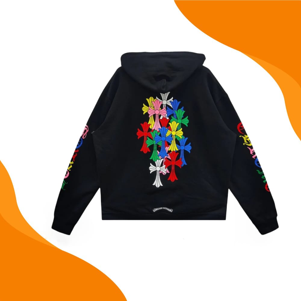 Chrome Hearts Multi-Color Cross Zip Up Hoodie