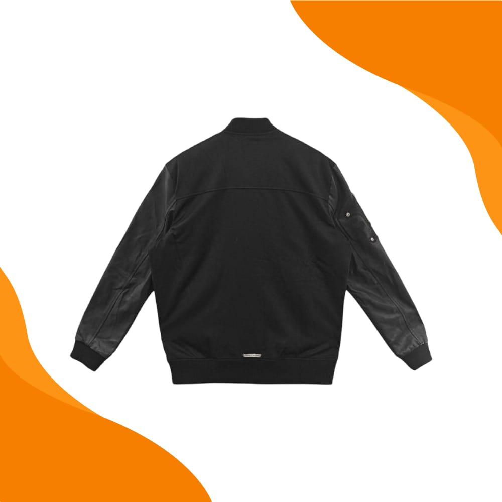 Chrome Hearts Leather Varsity Jacket