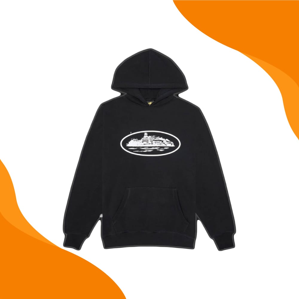 Corteiz Alcatraz Hoodie Black