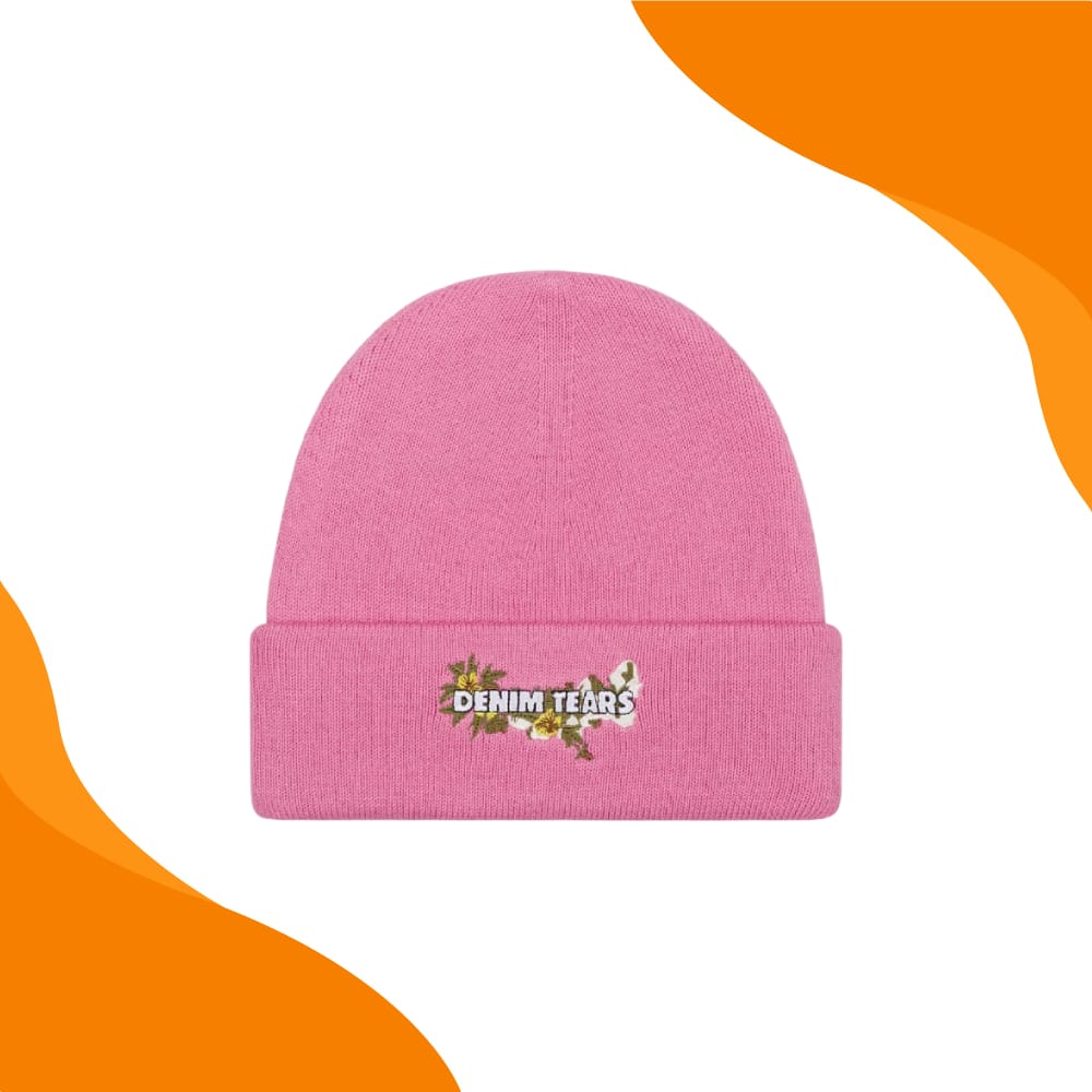 Denim Tear Beanie Pink