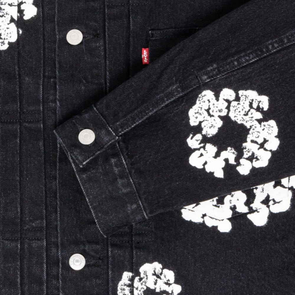 Denim Tears All Over Wreath Jacket Black