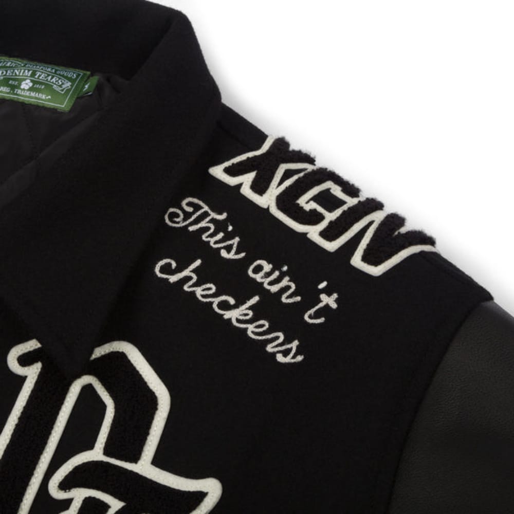 Denim Tears Grandmaster Varsity Jacket Black