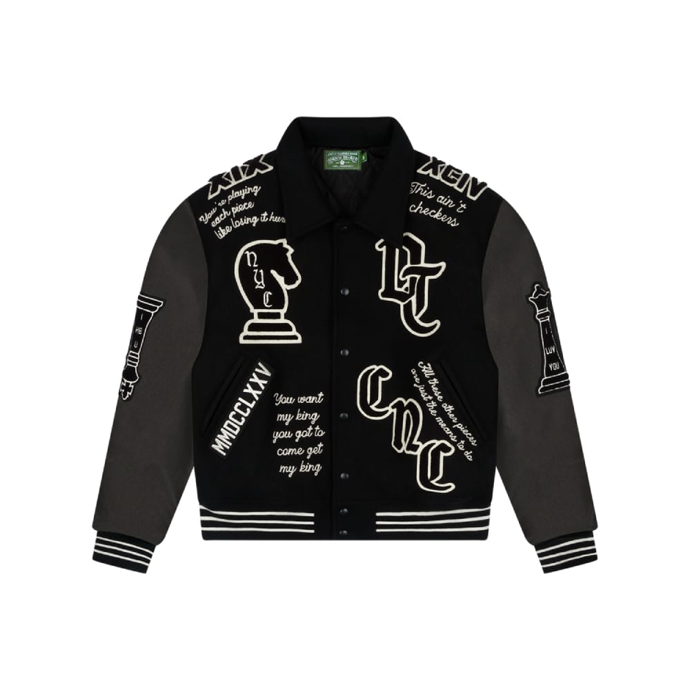 Denim Tears Grandmaster Varsity Jacket Black