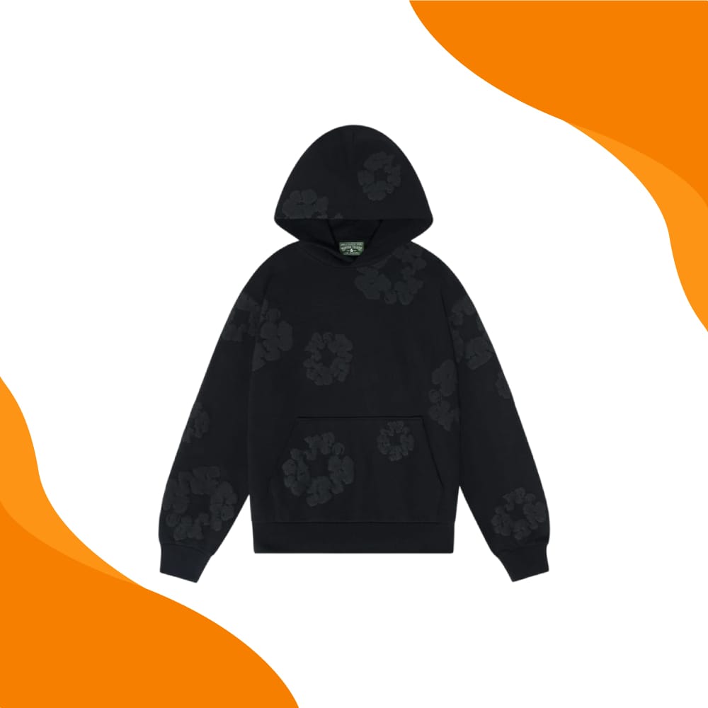 Denim Tears Wreath Hoodie Black