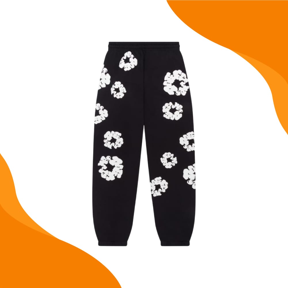 Denim Tears Wreath Sweatpants Black