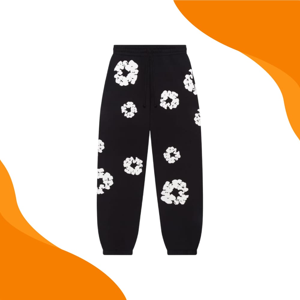 Denim Tears Wreath Sweatpants Black