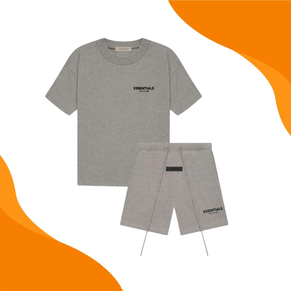 Fear of God Essentials Short Set Dark Heather Oatmeal (SS22)