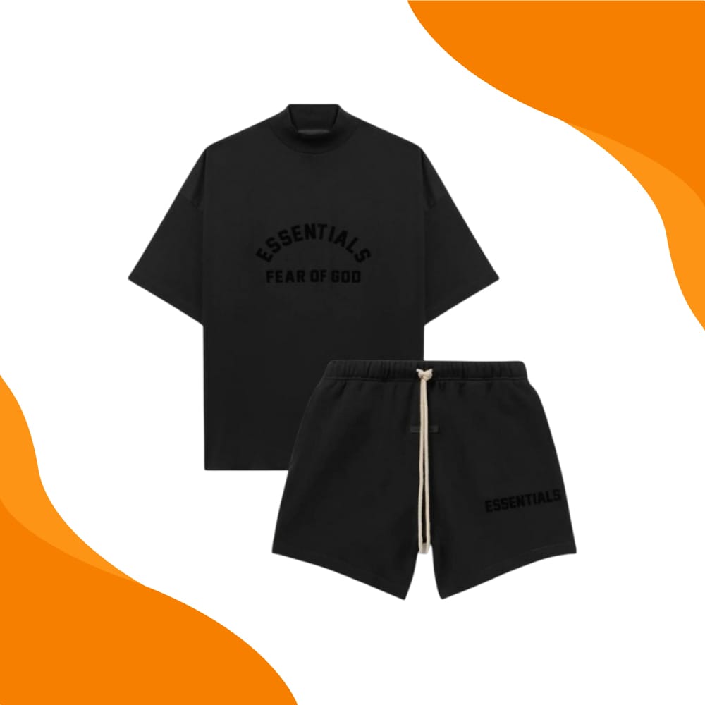 Fear of God Essentials Short Set Jet Black