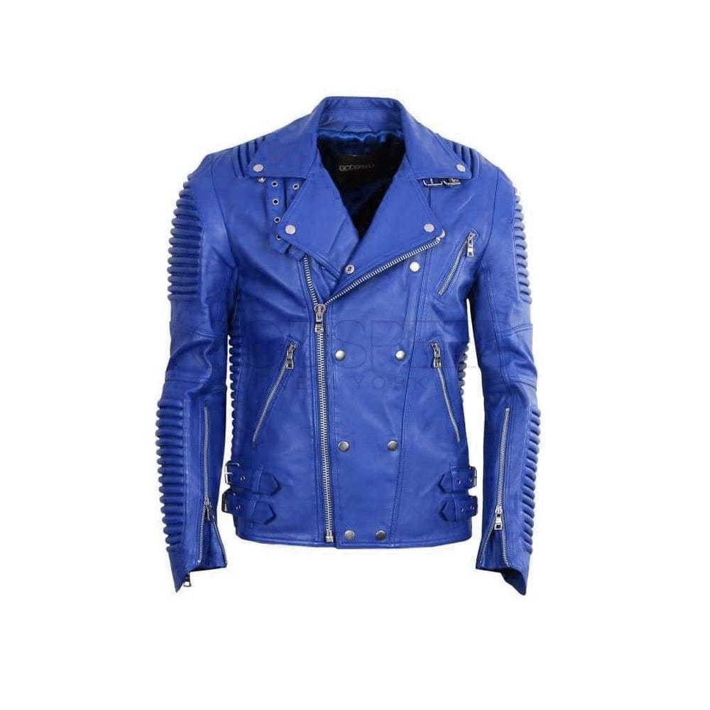 Godspeed Leather Moto Jacket Royal