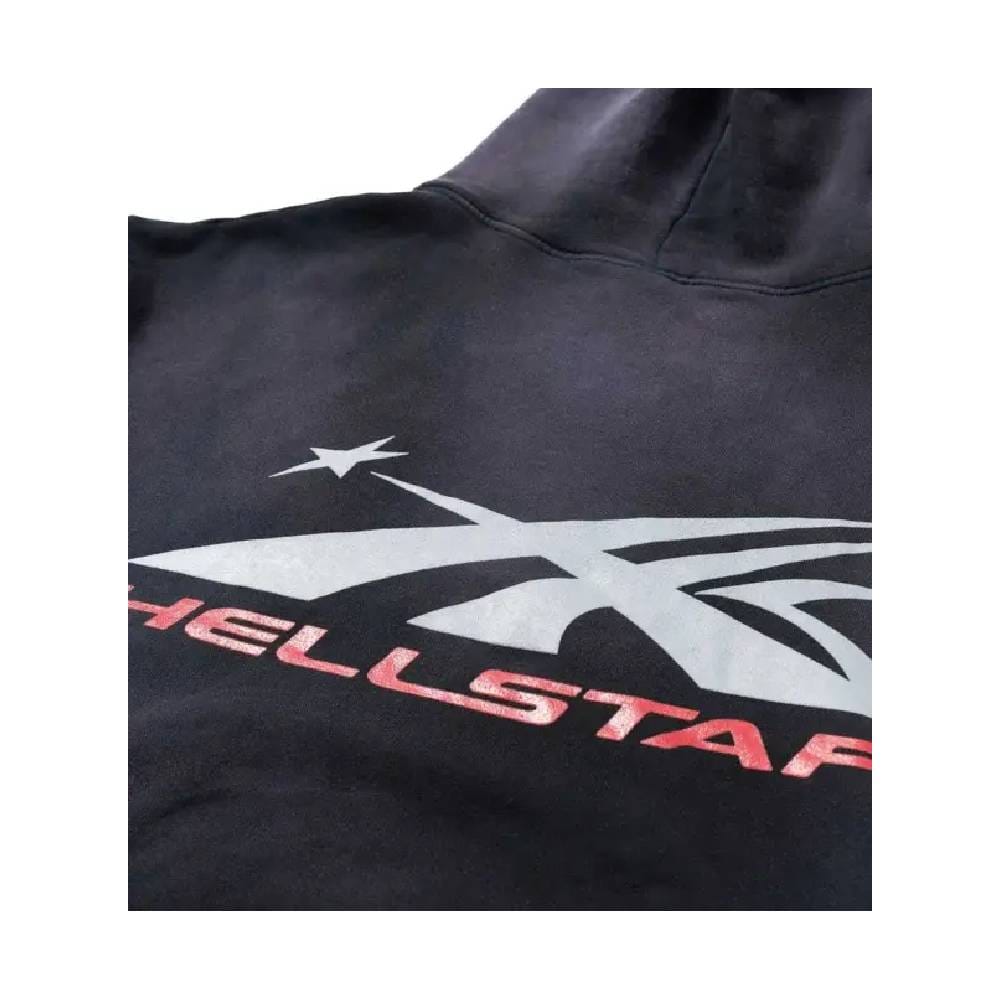 Hellstar Airbrushed Skull Hoodie Black