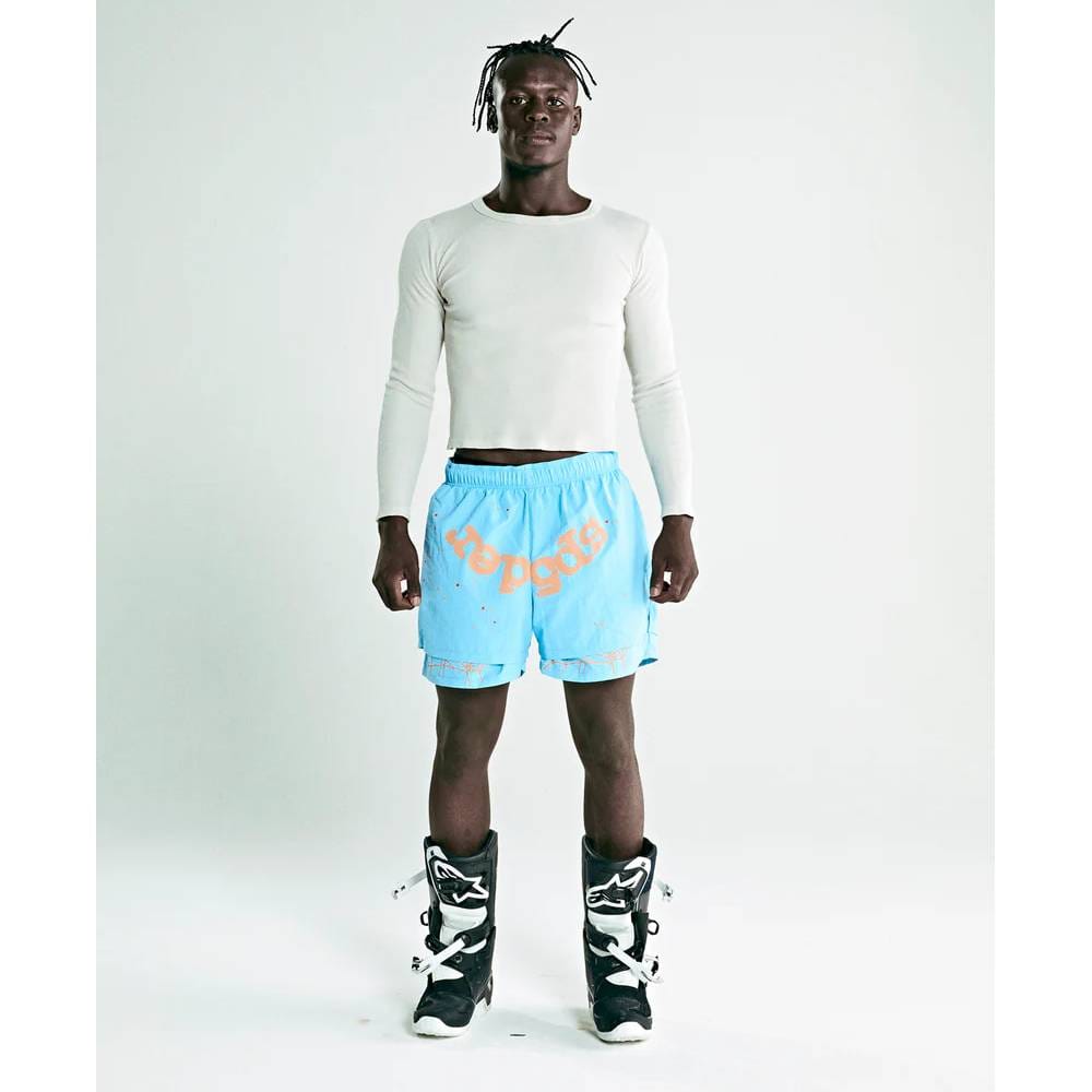 Blue Sp5der Shorts