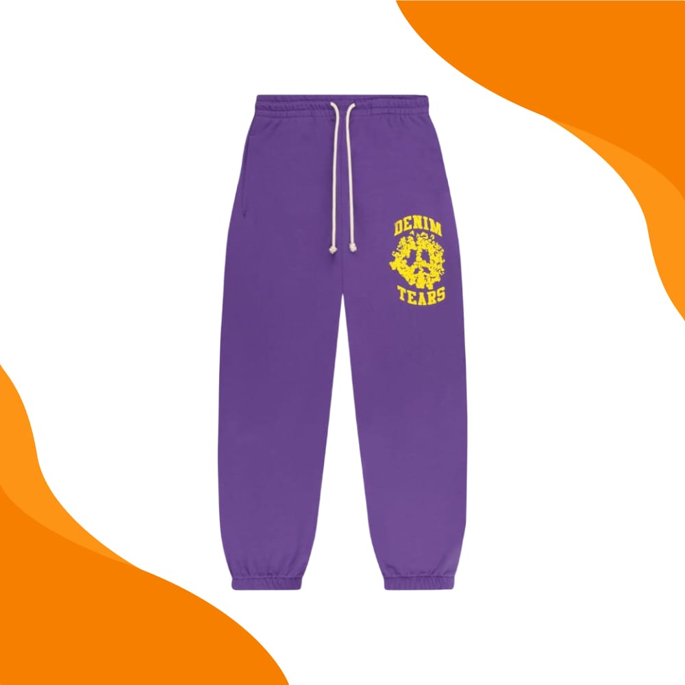 Purple Denim Tears Sweatpants
