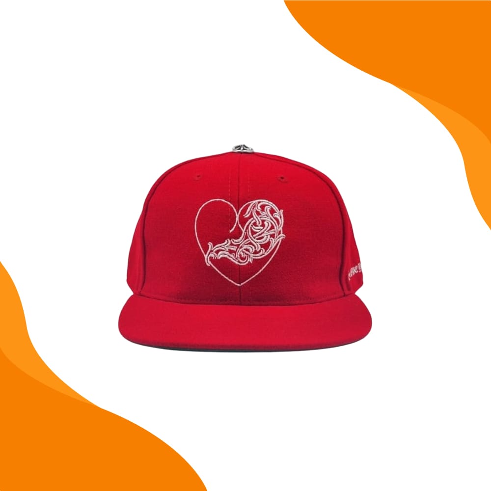 Red Chrome Hearts Hat