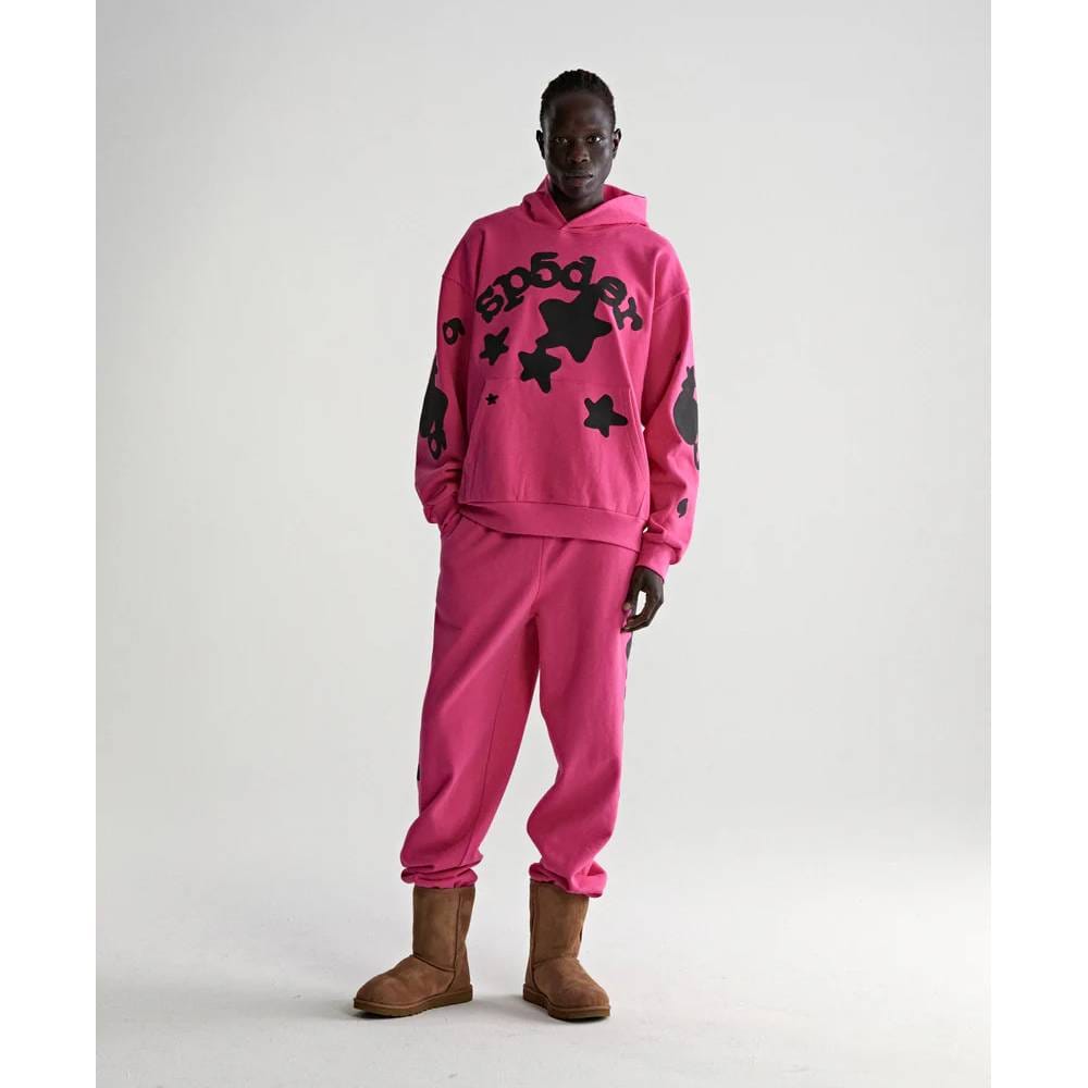 Sp5der Og Web Hoodie Pink