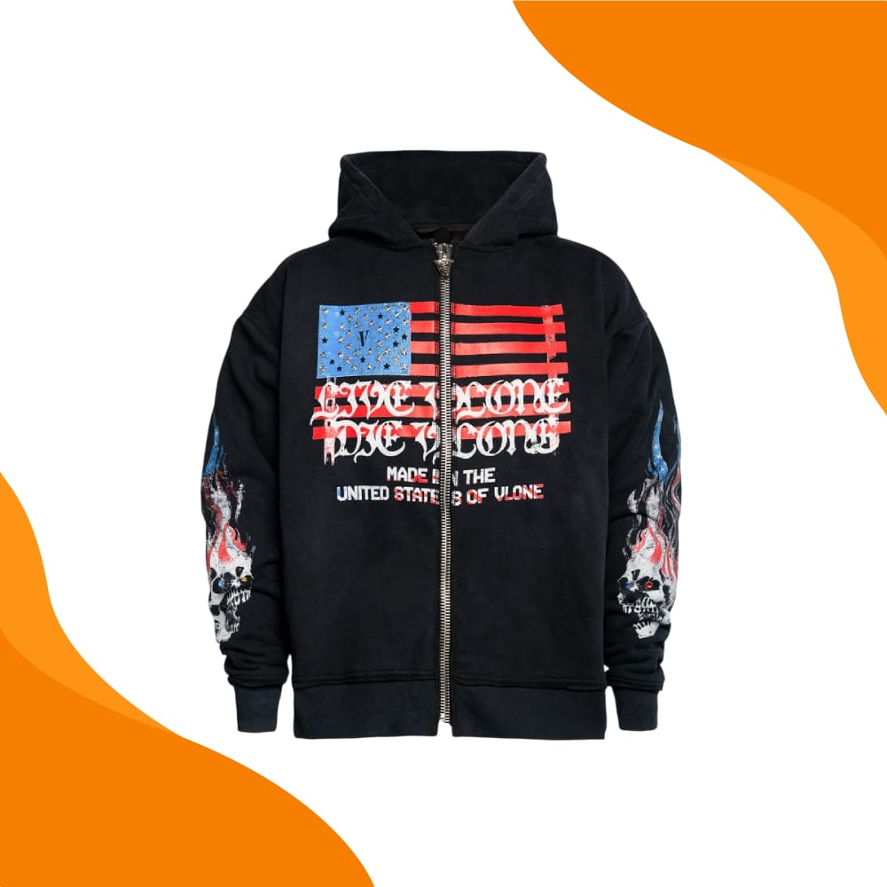 Vlone Zip Up Hoodie
