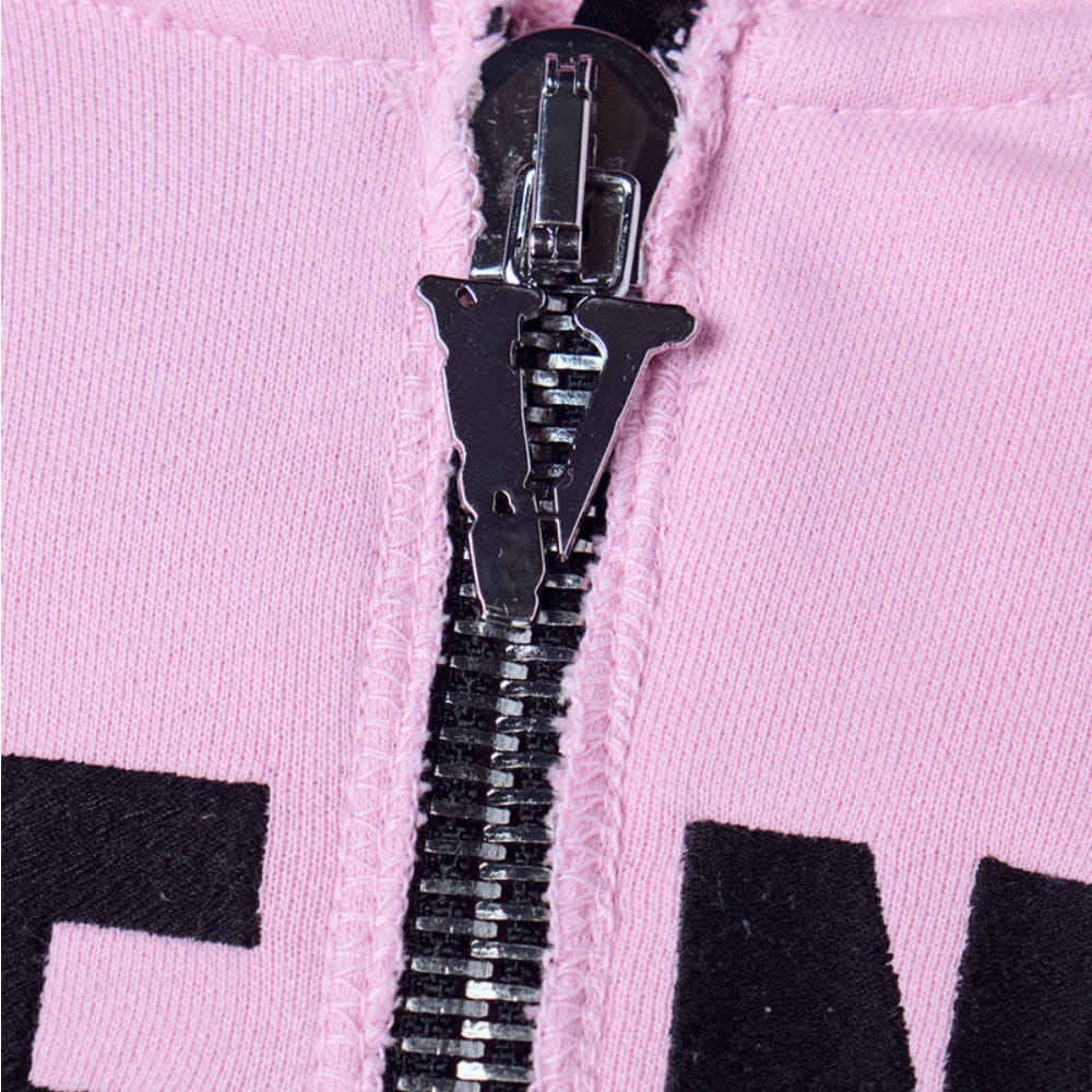 Vlone Zip Up Hoodie Pink