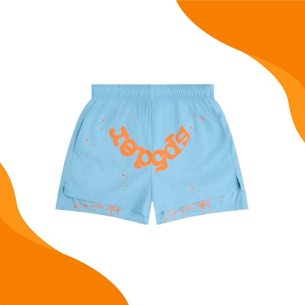 Blue Sp5der Shorts