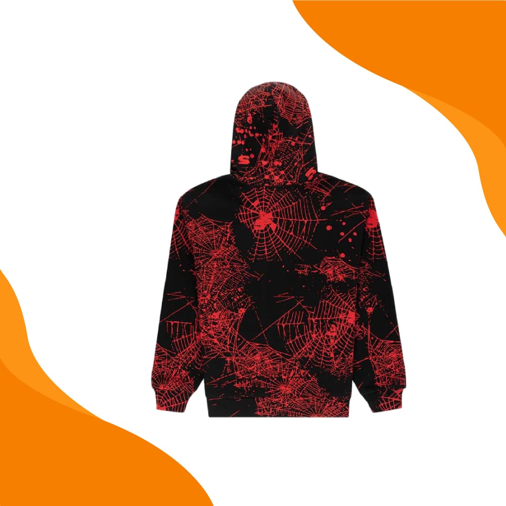 Sp5der Zip Up Hoodie Red