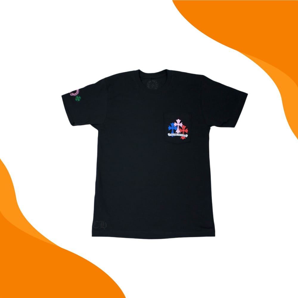 Chrome Hearts Multi Color Cross Cemetery T-shirt Black