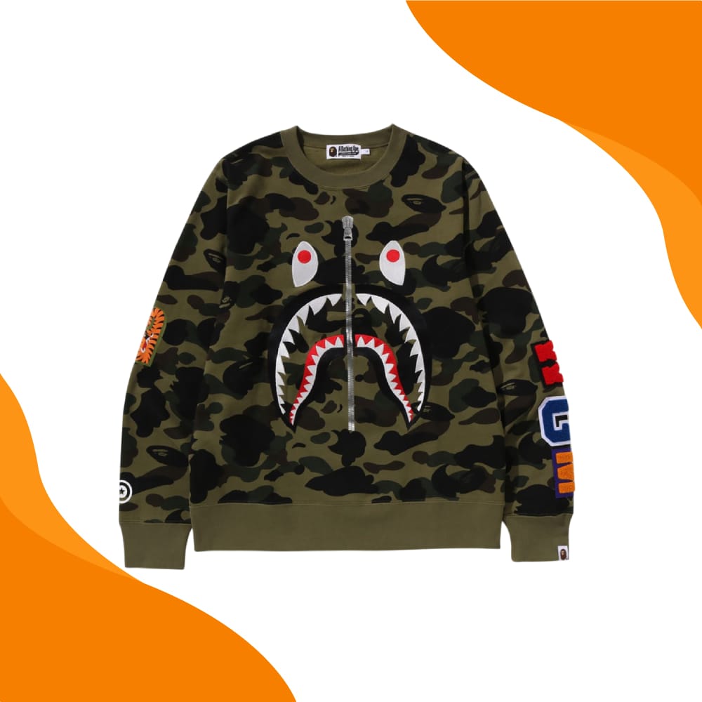 Bape 1st Camo Shark Sweatshirt